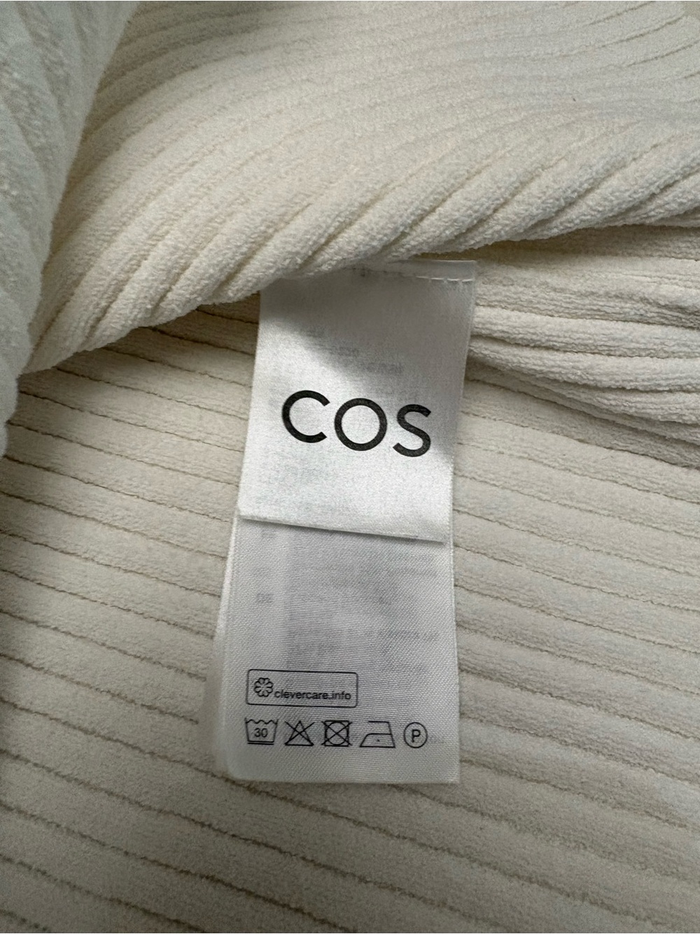 COS White Ribbed V-Neck Button Front Tank Top - Picture 7 of 9